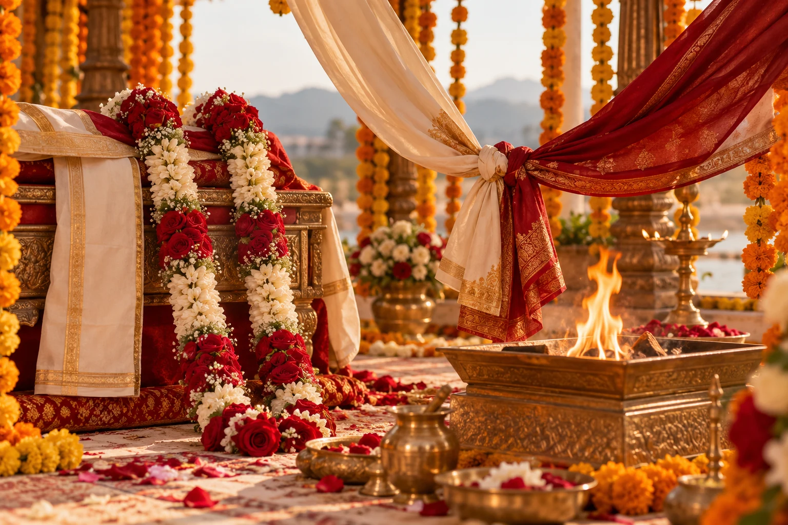 Illustrative Vivah Sanskar ritual setting